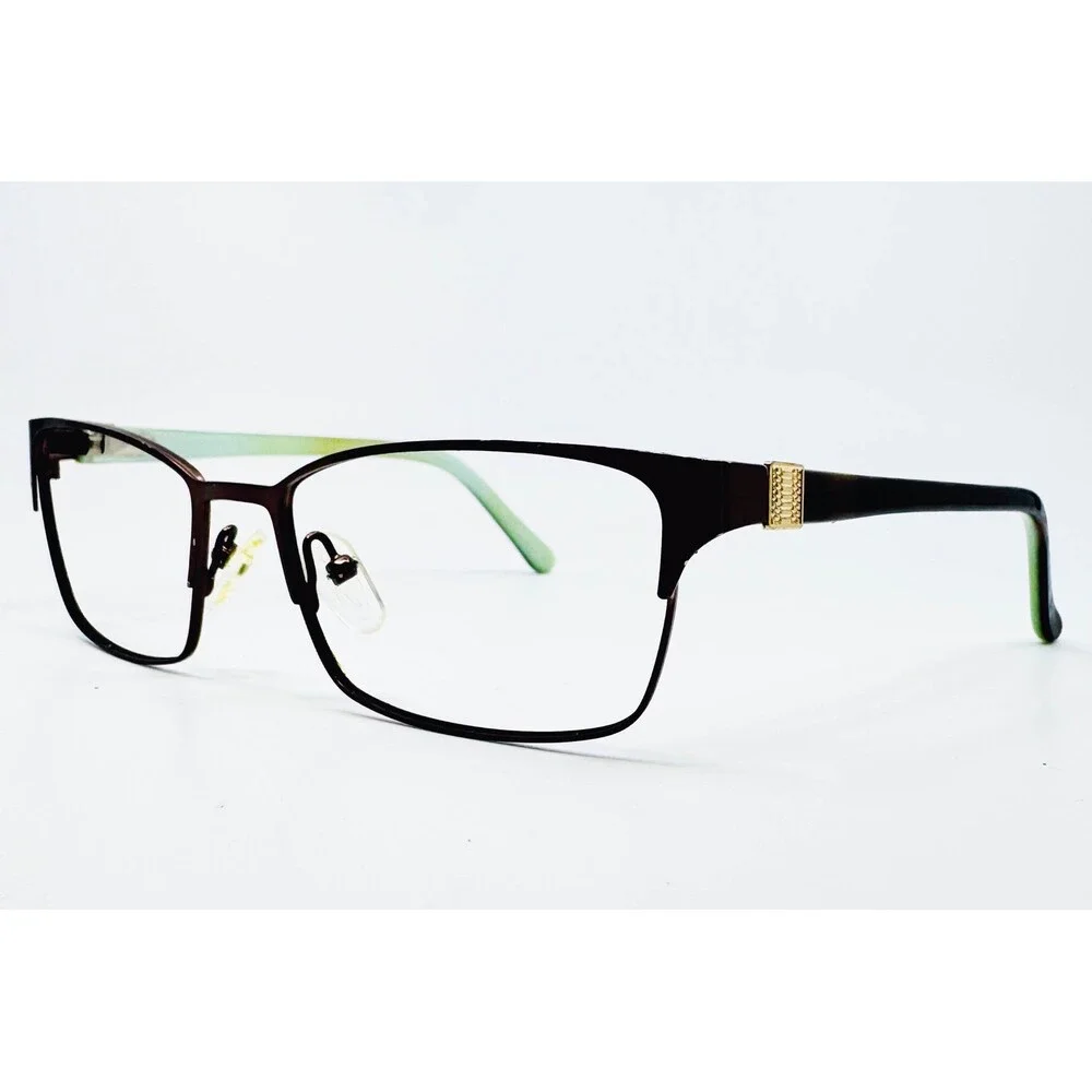 Karen Kane Gardenia Eyeglasses Womens Brown Green Full Rim 51-16-135